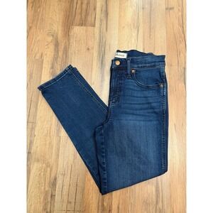Madewell Mid-Rise Stovepipe Slim Straight Jeans Dark Wash 28